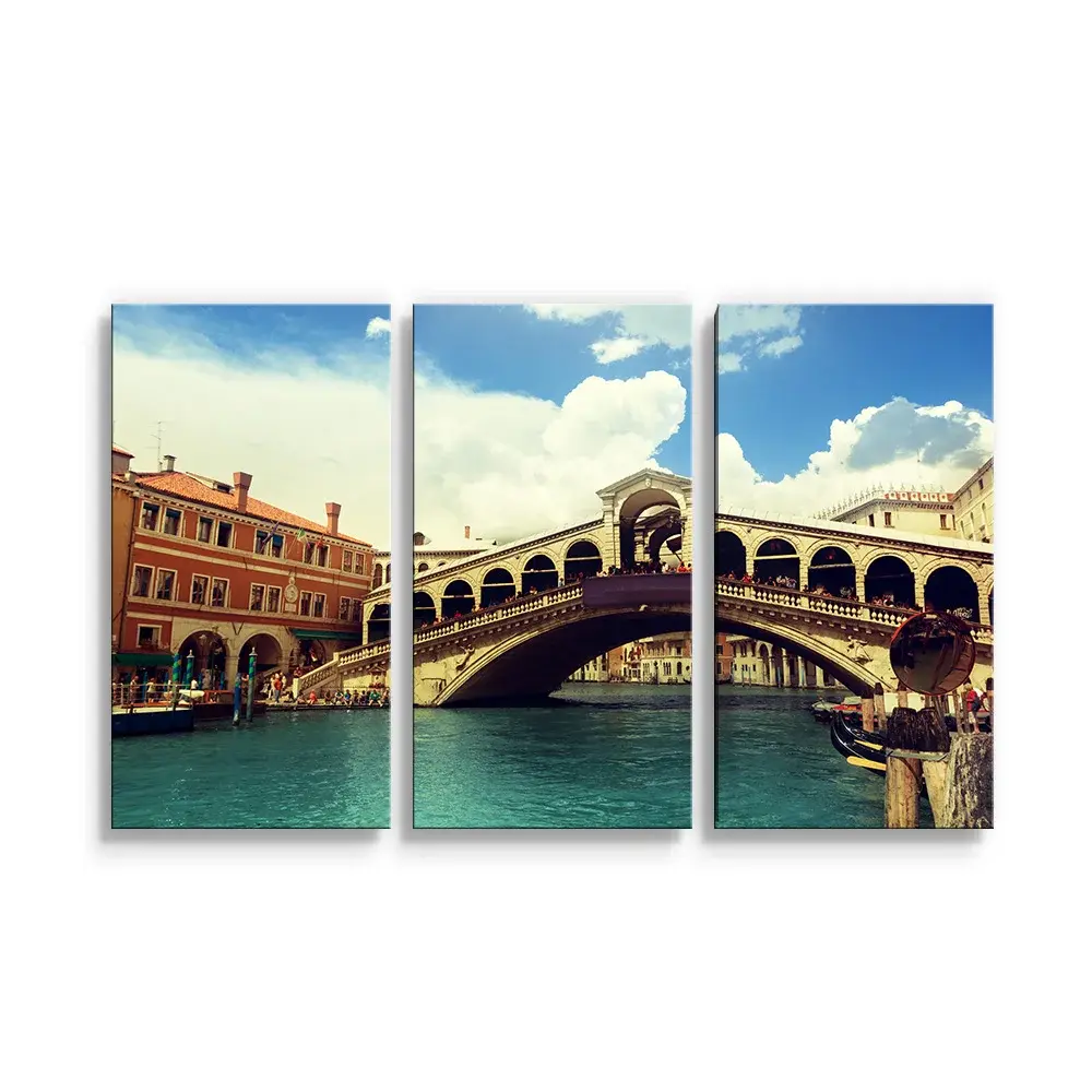 Obraz - 3-dílný Ponte di Rialto - 120x80 cm