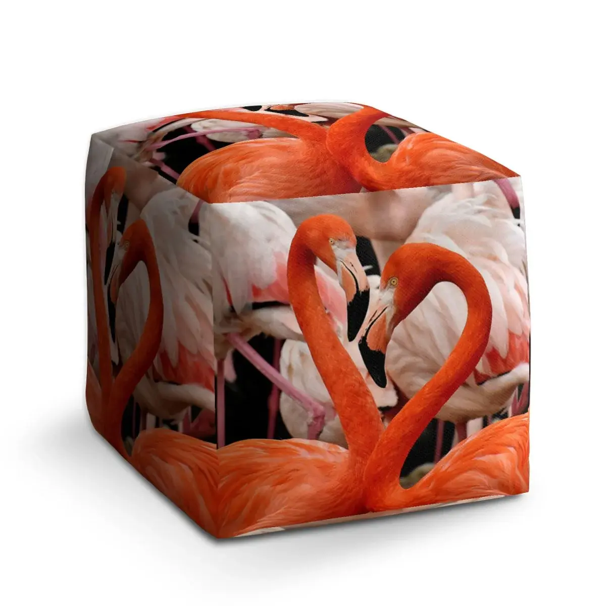 Taburet Cube Plameňáci 2 - 50x50x50 cm