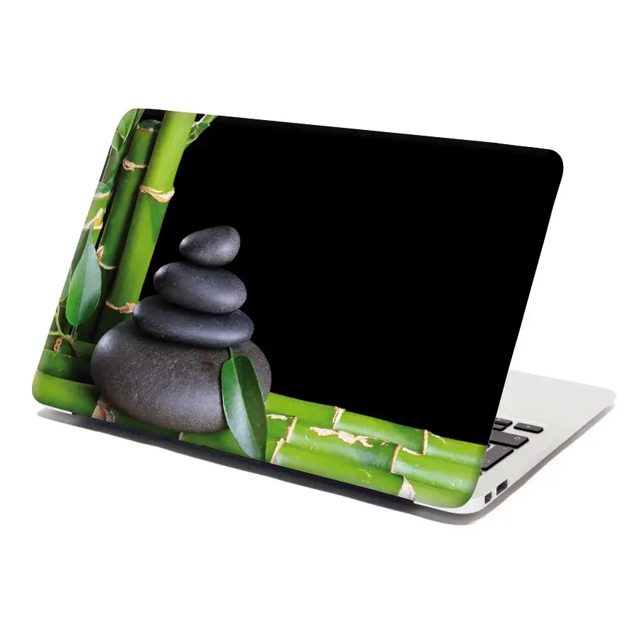Samolepka na notebook Bambus a kameny - 29x20 cm