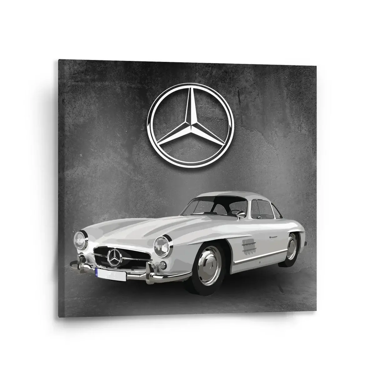 Obraz Mercedes-Benz 300 SL Šedé pozadí - 110x110 cm