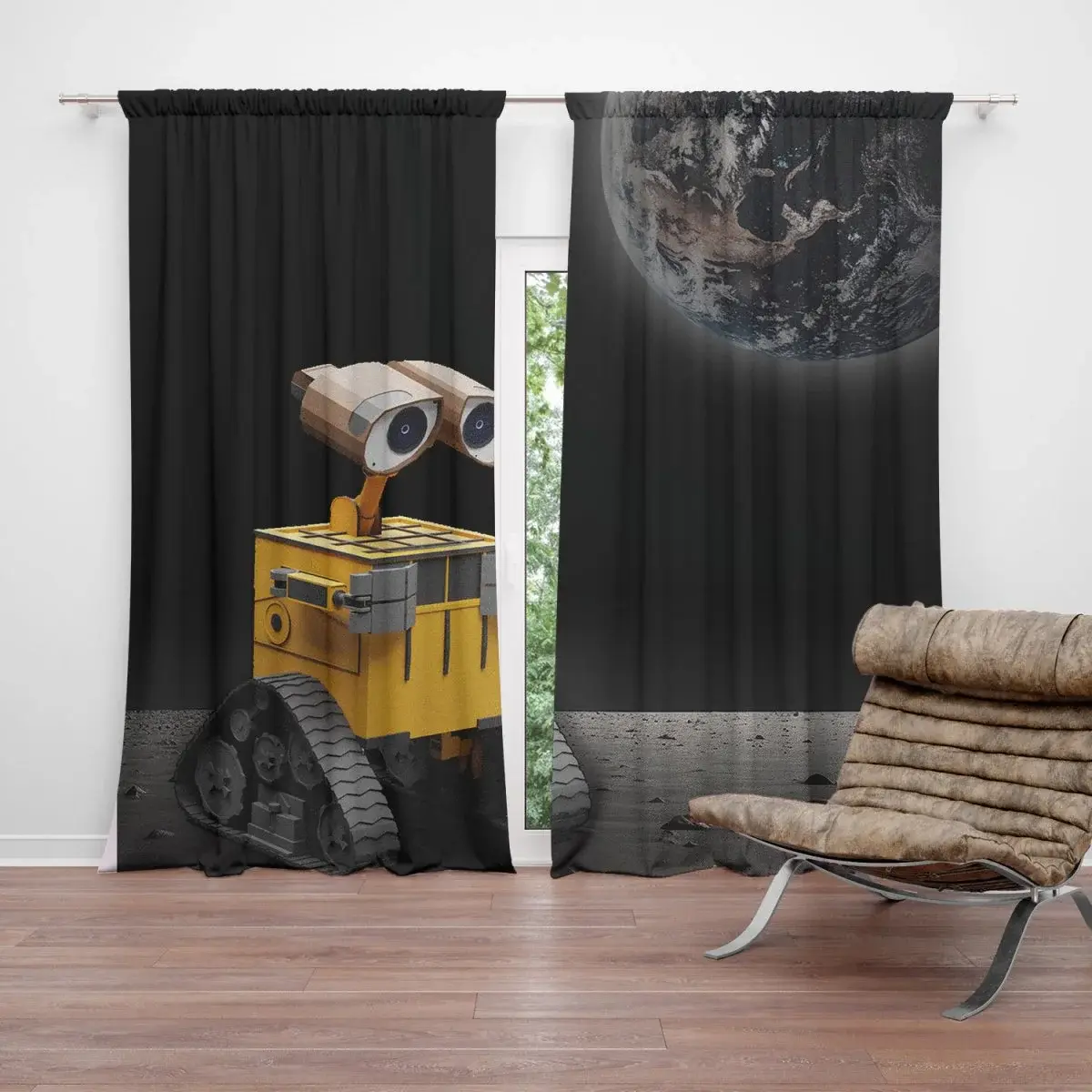 Závěs Wall-E robot Měsíc: 2ks 140x250cm