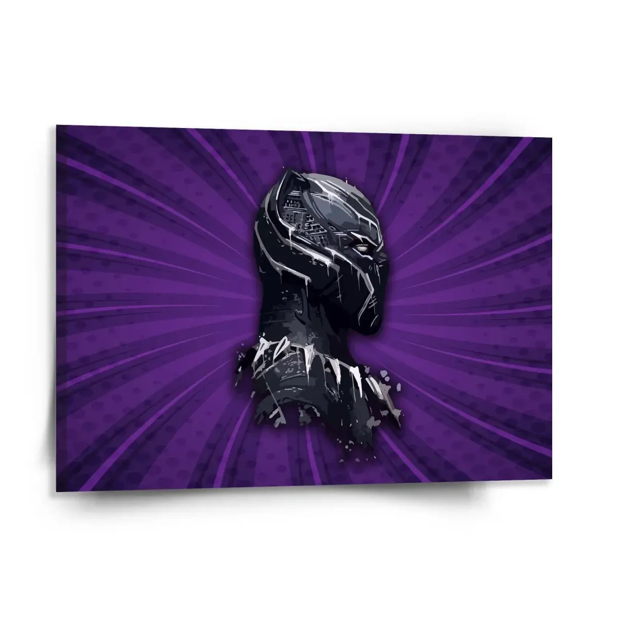 Obraz BLACK PANTHER z profilu Fialový - 150x110 cm