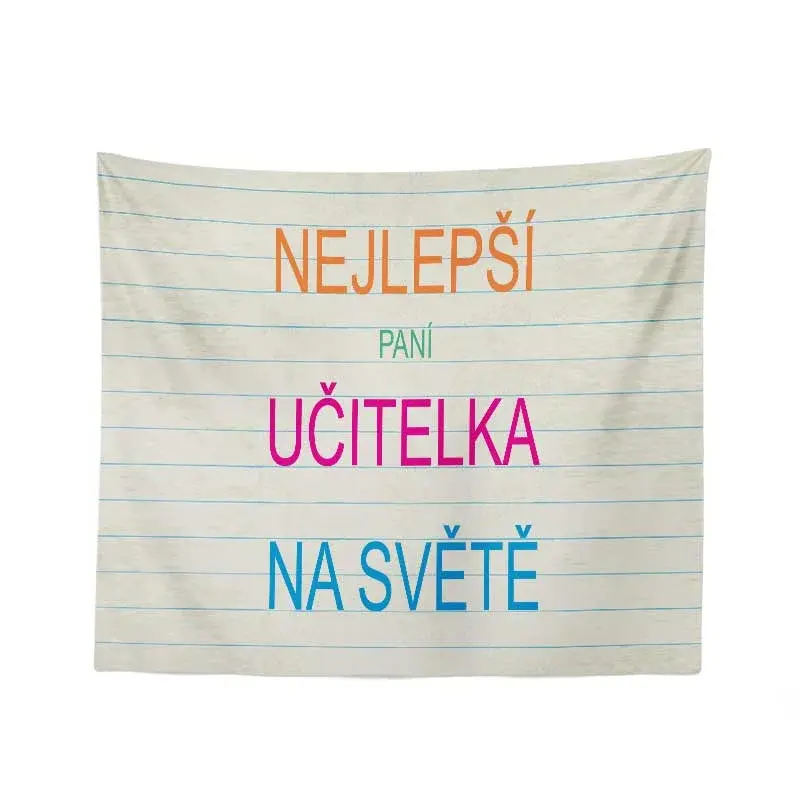 Deka Nejlepší paní učitelka na světě: 150x120 cm