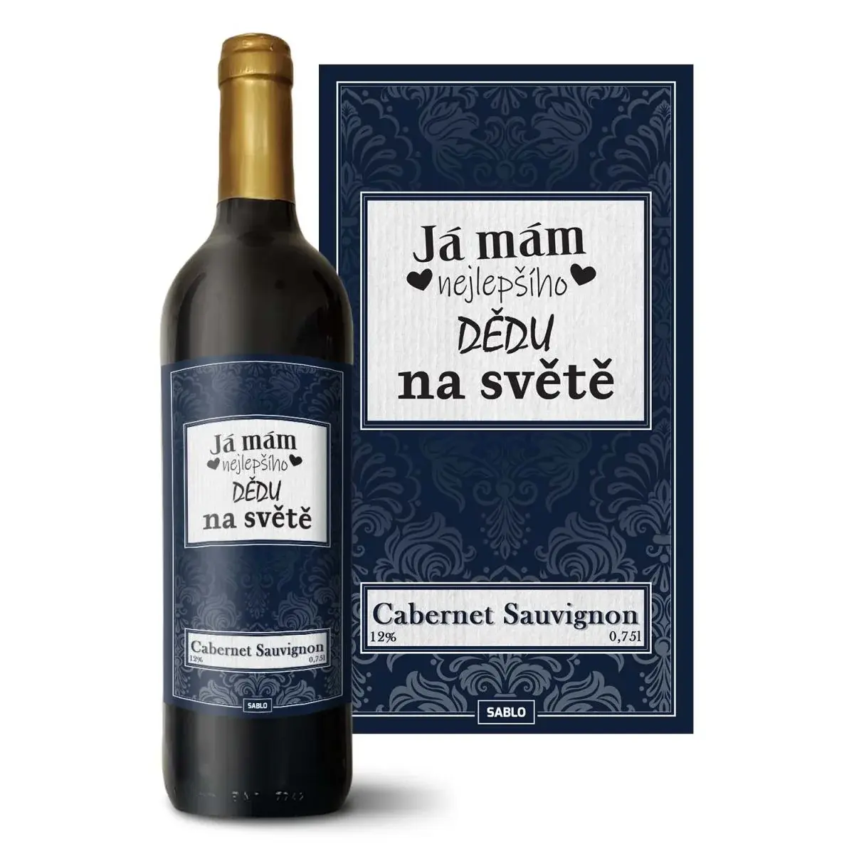 Červené víno Já mám nejlepšího dědu na světě: 0,75 l