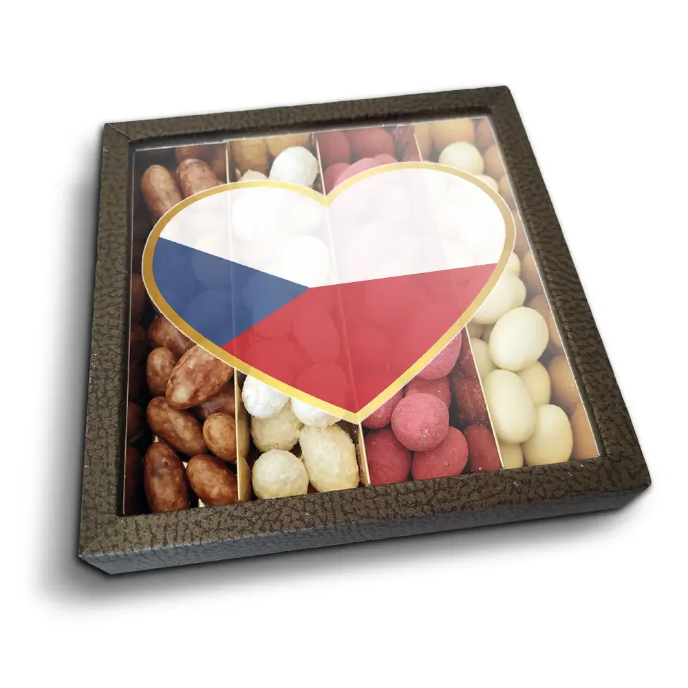 Mandle v čokoládě Česká vlajka - Srdcem za Česko - 4x 80g