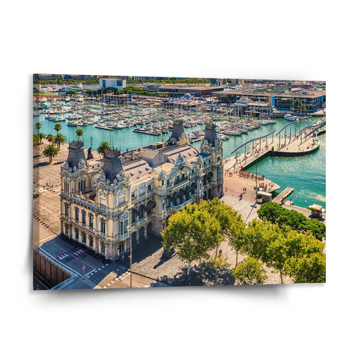 Obraz Barcelona Přístav - 150x110 cm