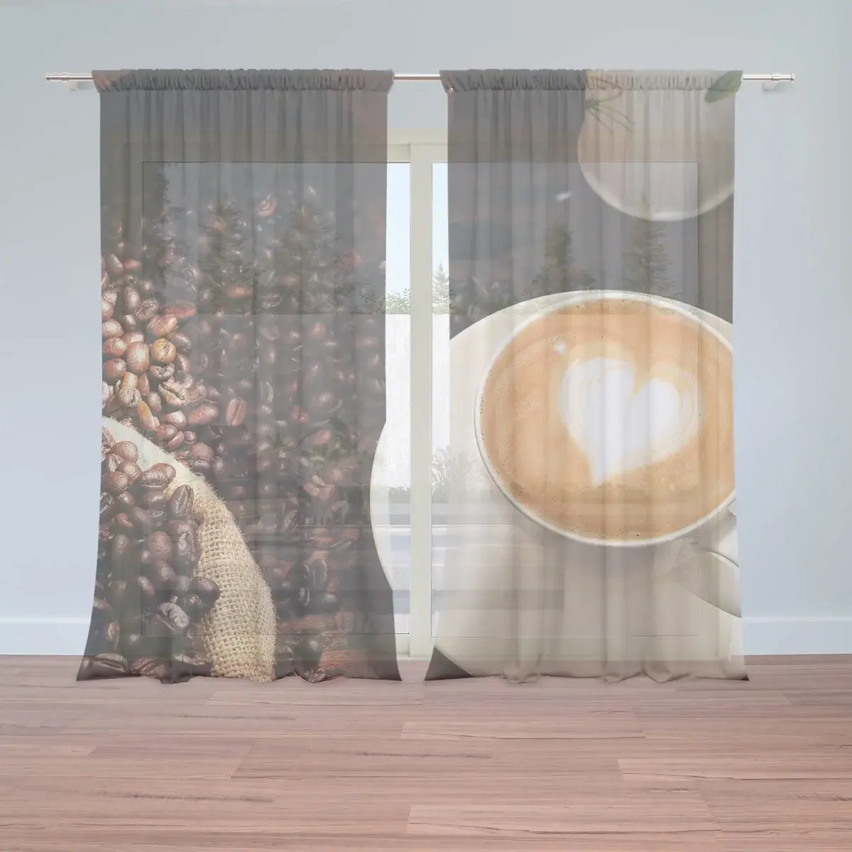 Záclony Káva: 2ks 150x250cm