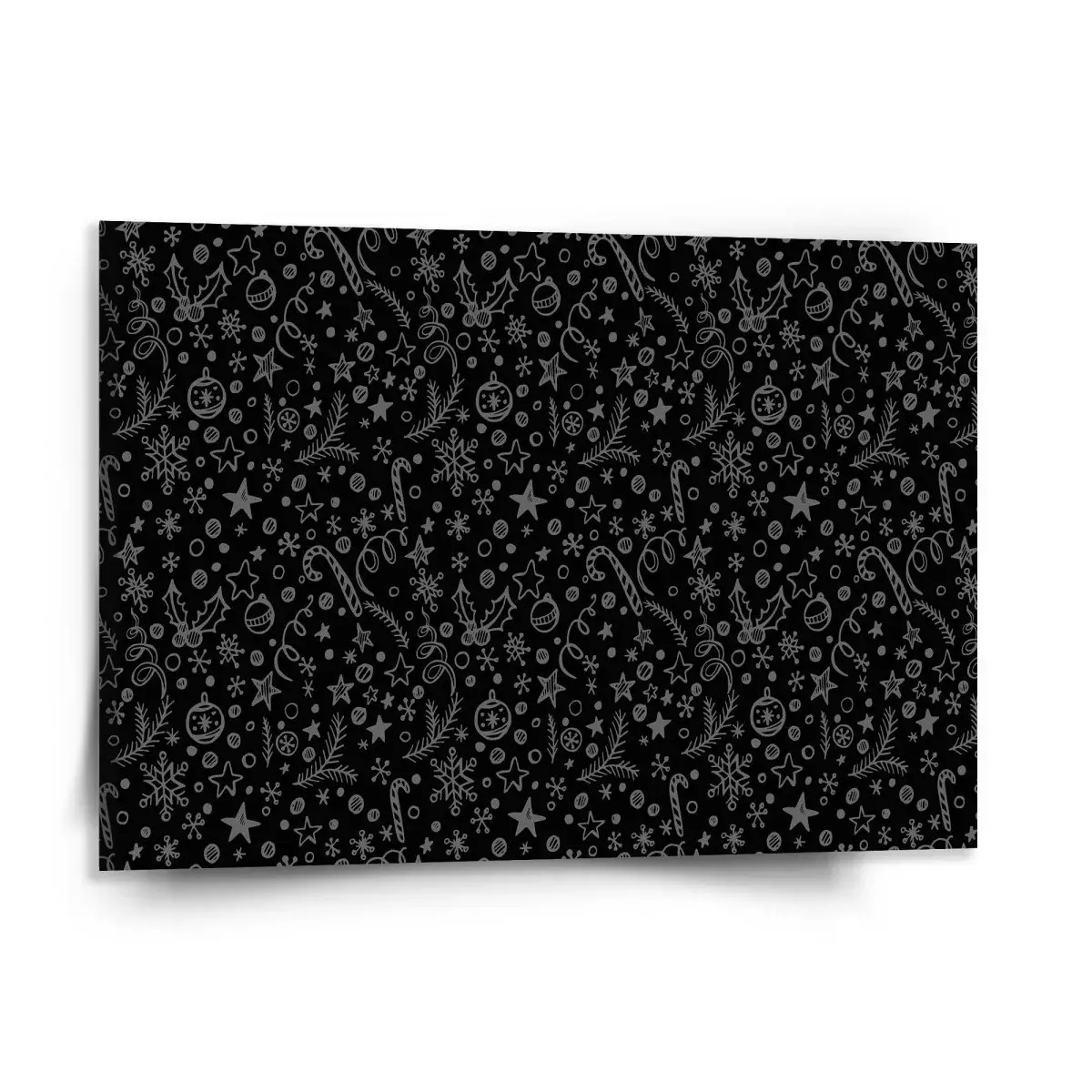 Vánoční obraz Vánoce na černé - 150x110 cm