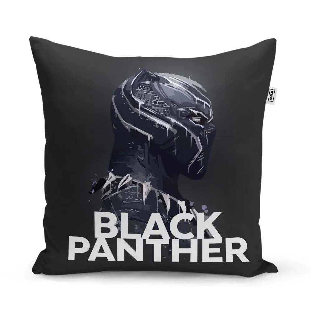 Polštář BLACK PANTHER z profilu Černý - 60x60 cm
