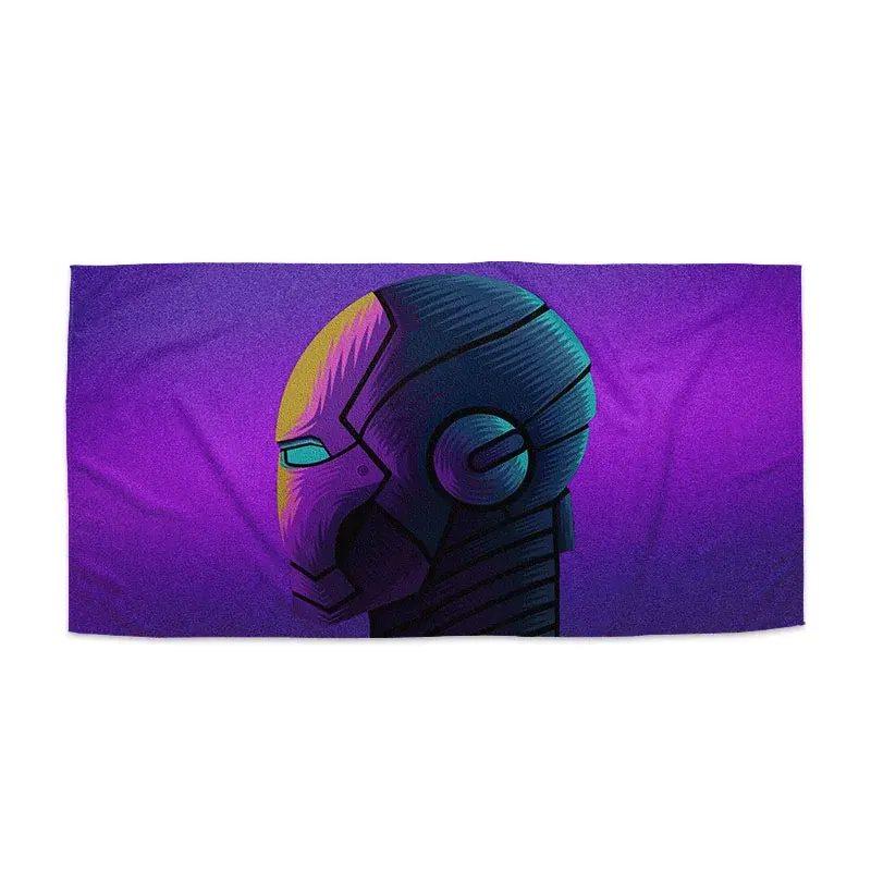 Ručník Iron Man Helma na fialové - 70x140 cm