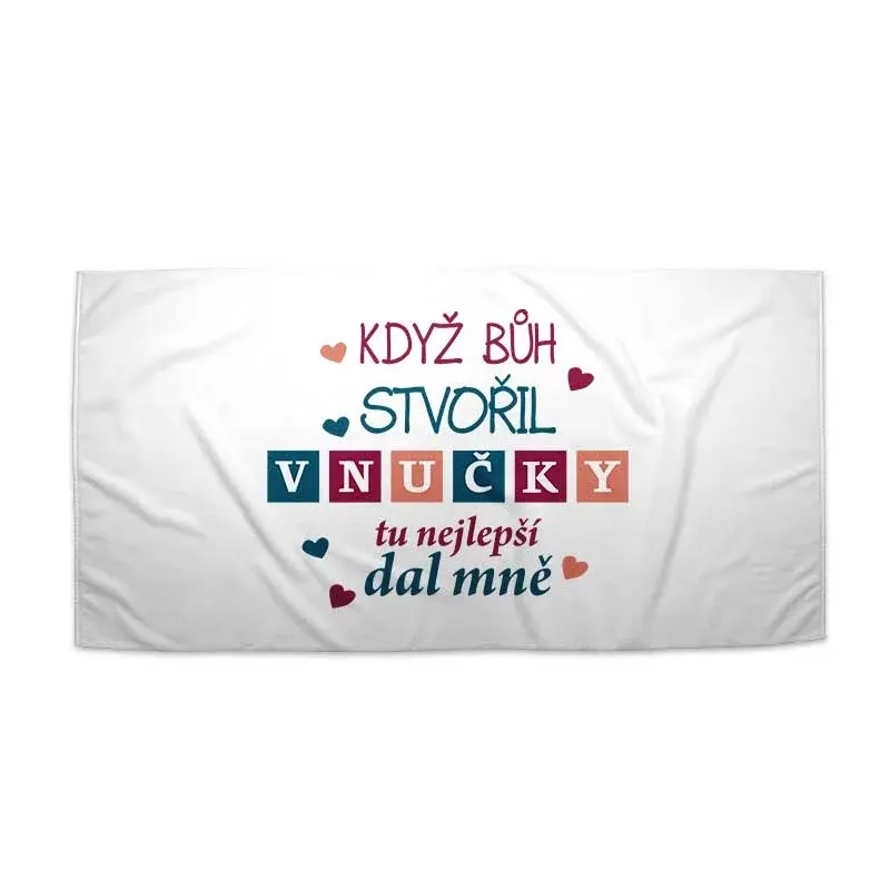 Ručník Když Bůh stvořil vnučky - 70x140 cm