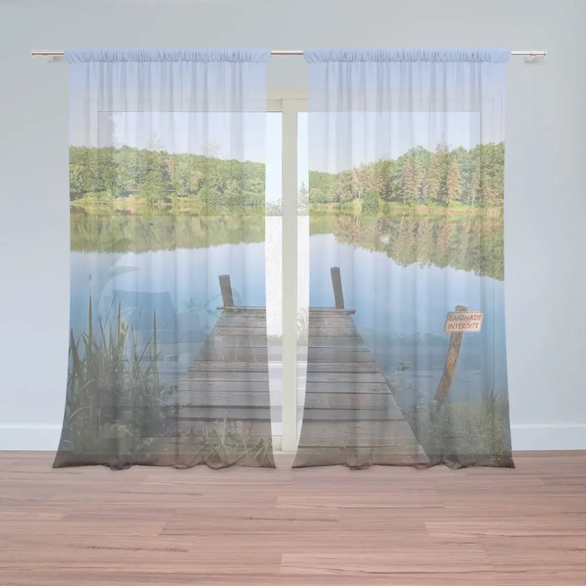 Záclony Molo na jezeře: 2ks 150x250cm