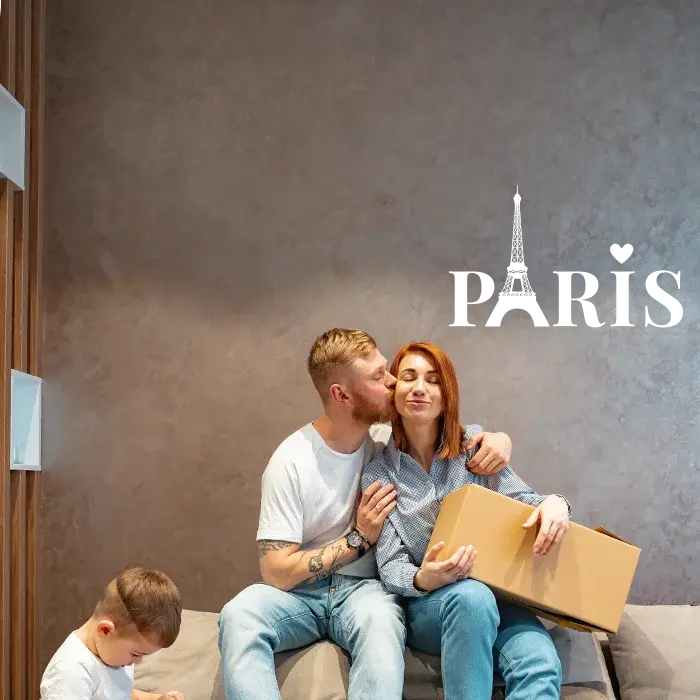 Samolepka na zeď: Paris - 90x55 cm