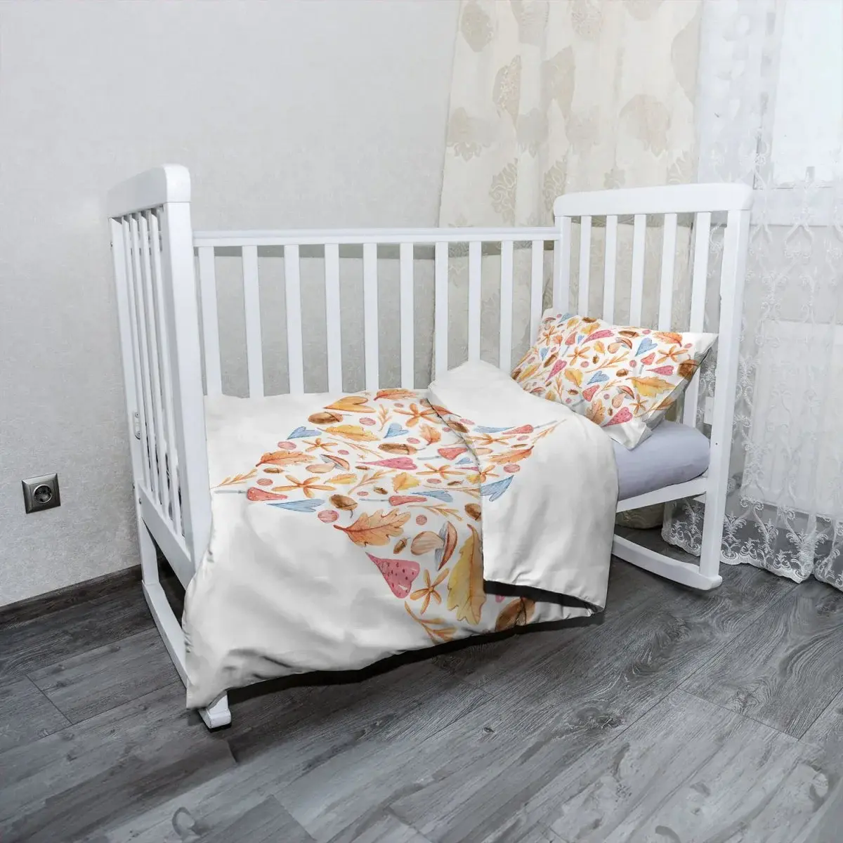 Dětské povlečení do postýlky Podzimní srdce - 130x90 / 40x60