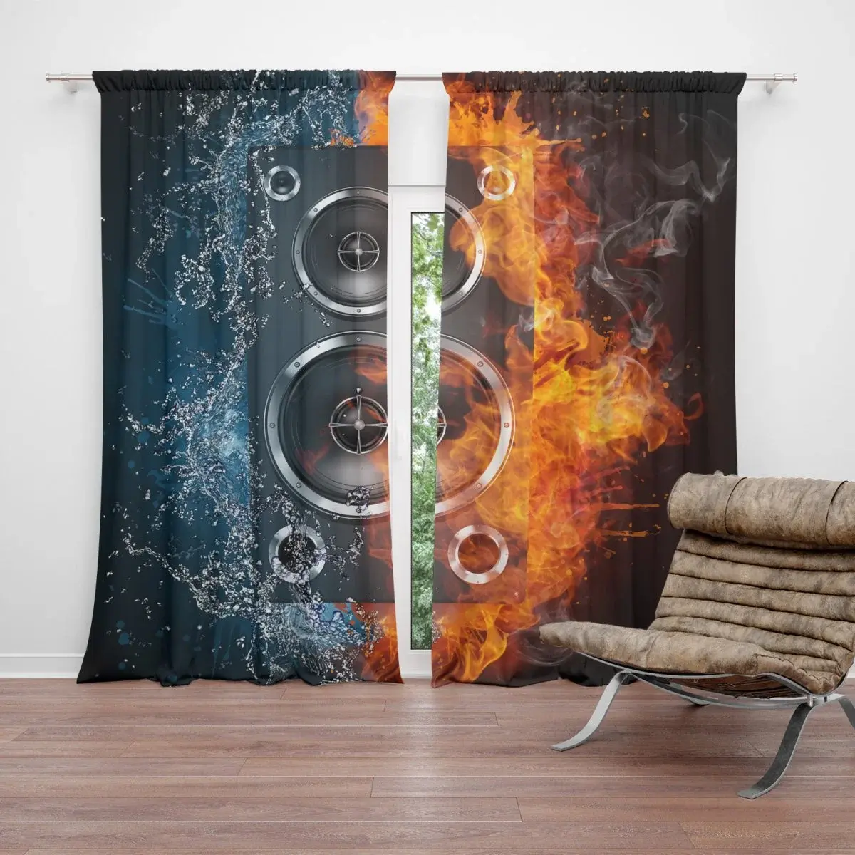 Závěs Ohnivý reproduktor: 2ks 140x250cm