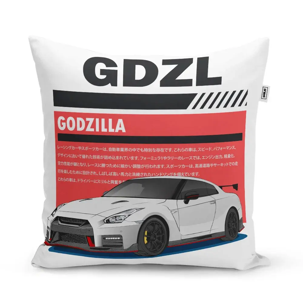 Polštář Nissan GTR 35 Godzilla - 40x40 cm