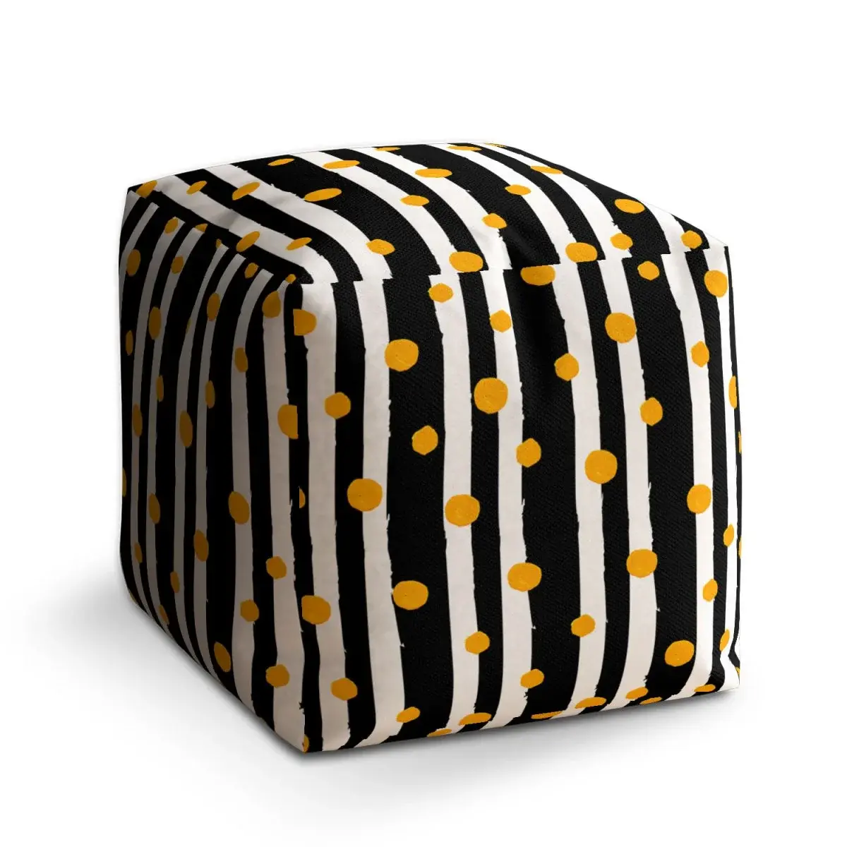 Taburet Cube Pruhy a puntíky - 40x40x40 cm