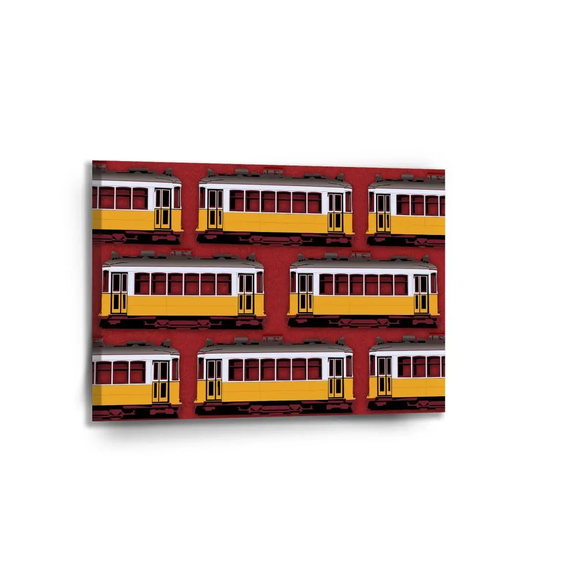 Obraz Lisabonské historické tramvaje Červený Pattern - 90x60 cm