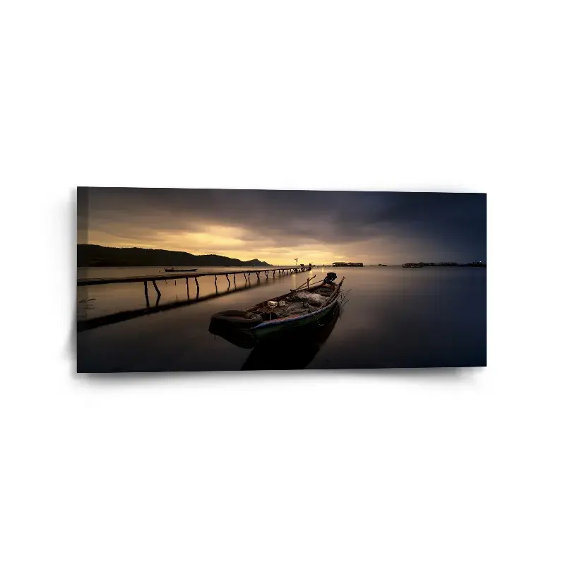 Obraz Loďka na jezeře 2 - 110x50 cm