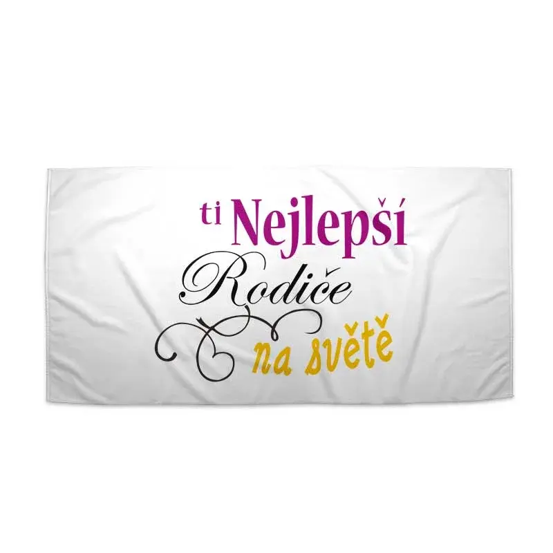 Ručník Ti nejlepší rodiče na světě - 70x140 cm
