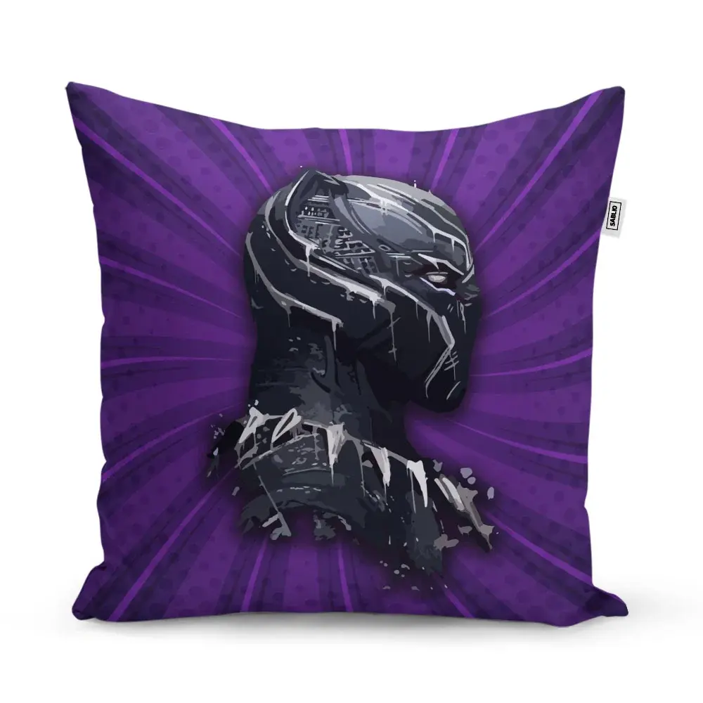 Polštář BLACK PANTHER z profilu Fialový - 60x60 cm