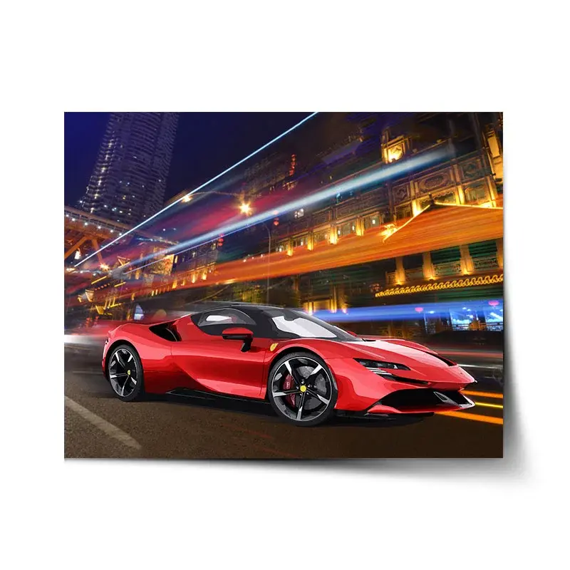 Plakát Ferrari na ulici -
