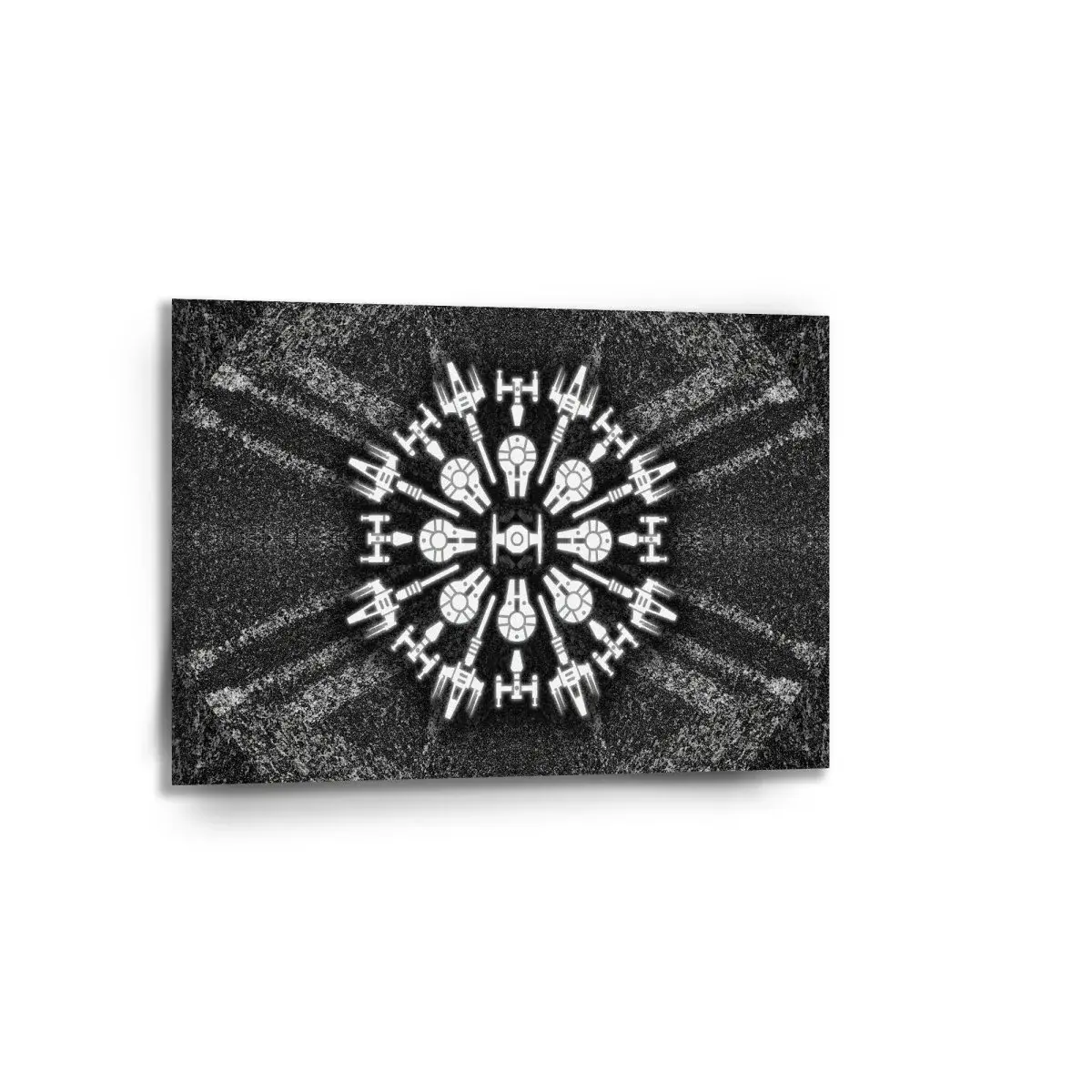 Obraz Star Wars Vesmírné lodě na šedém abstraktu - 90x60 cm