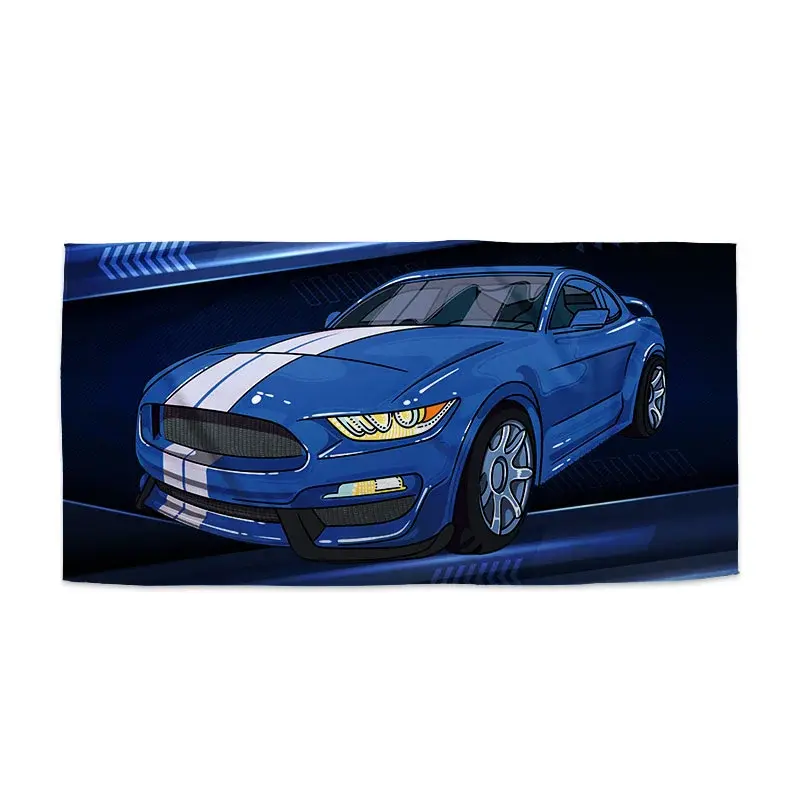 Ručník Mustang Modré pozadí s pruhy - 30x50 cm