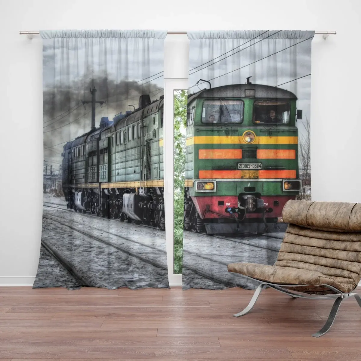 Závěs Lokomotiva: 2ks 140x250cm