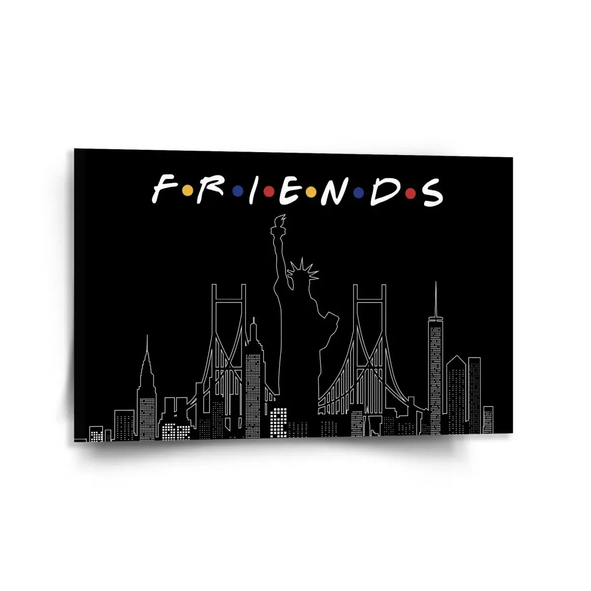 Obraz Seriál Přátelé FRIENDS Obrysy - 120x80 cm