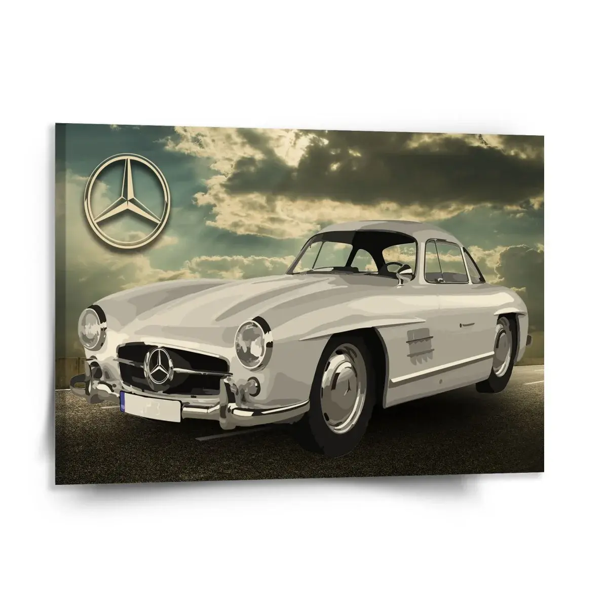 Obraz Mercedes-Benz 300 SL Na silnici - 150x110 cm