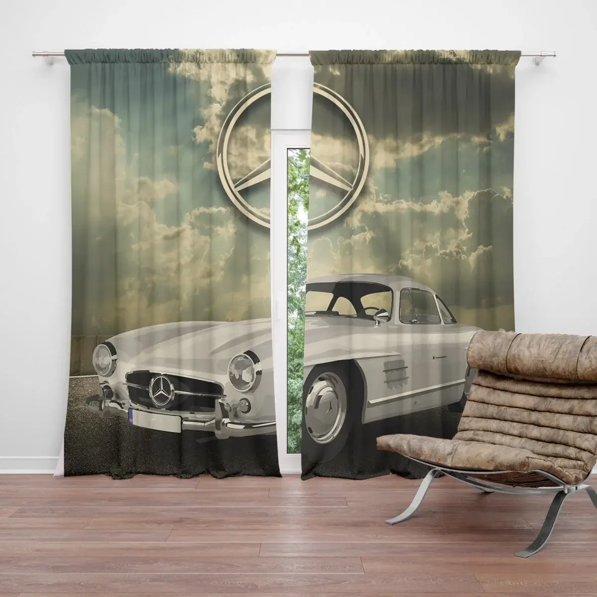 Závěs Mercedes-Benz 300 SL Na silnici: 2ks 140x250cm