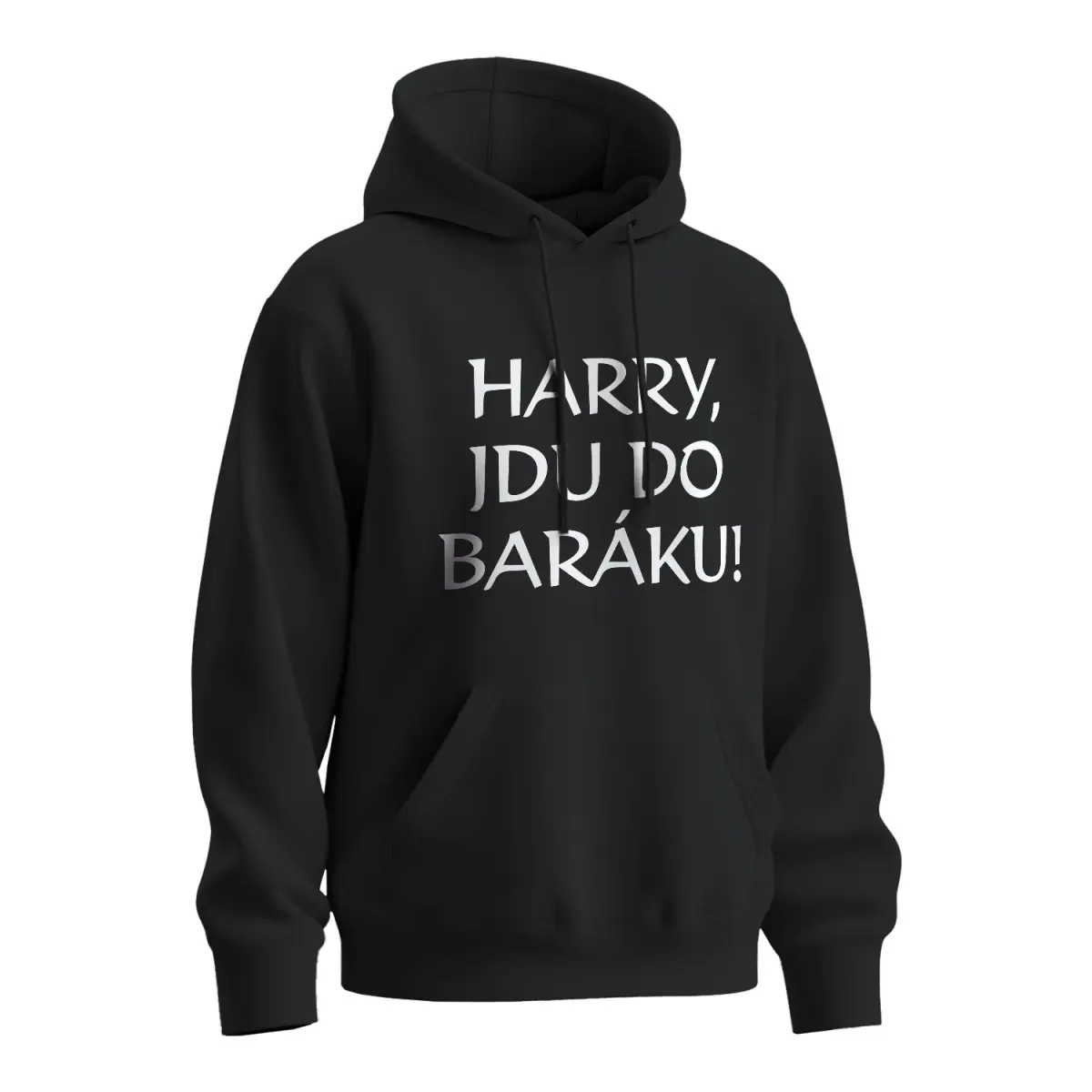 Mikina s potiskem Harry, jdu do baráku! - černá 3XL