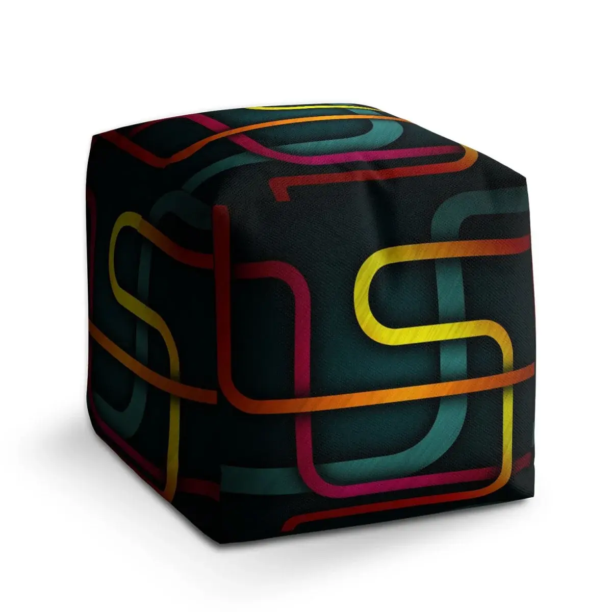 Taburet Cube Barevné klikyháky - 50x50x50 cm