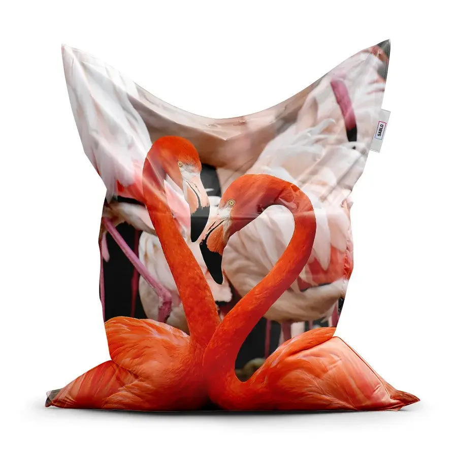 Sedací vak Classic Plameňáci 2 - 150x100 cm