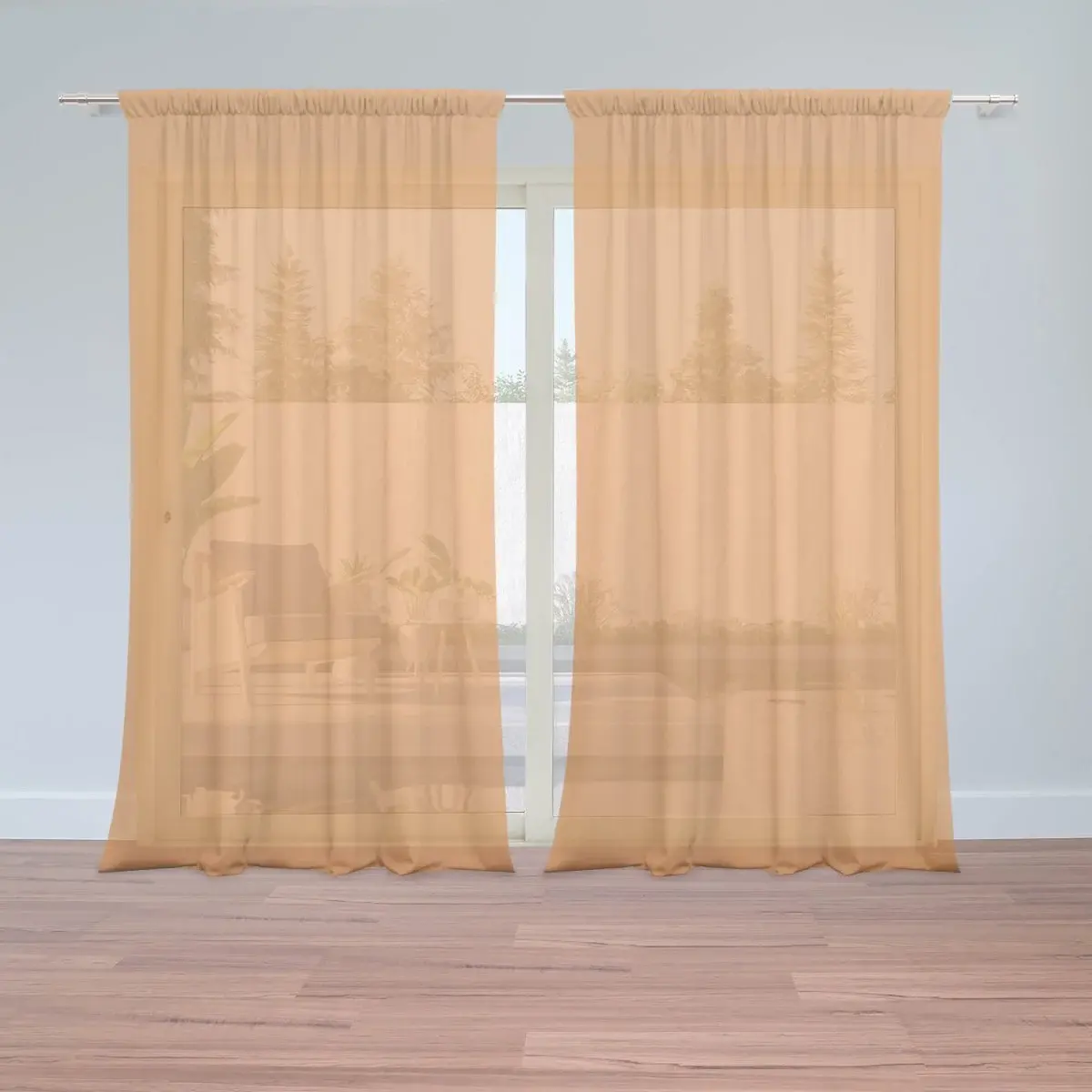 Záclony Mandarinková: 2ks 150x250cm