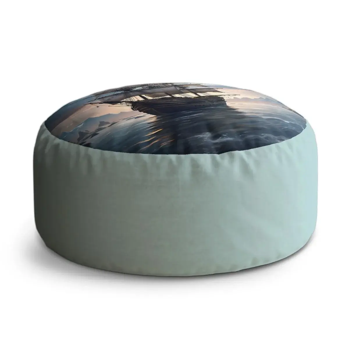 Taburet Circle Plachetnice mezi skalami: 38x48 cm