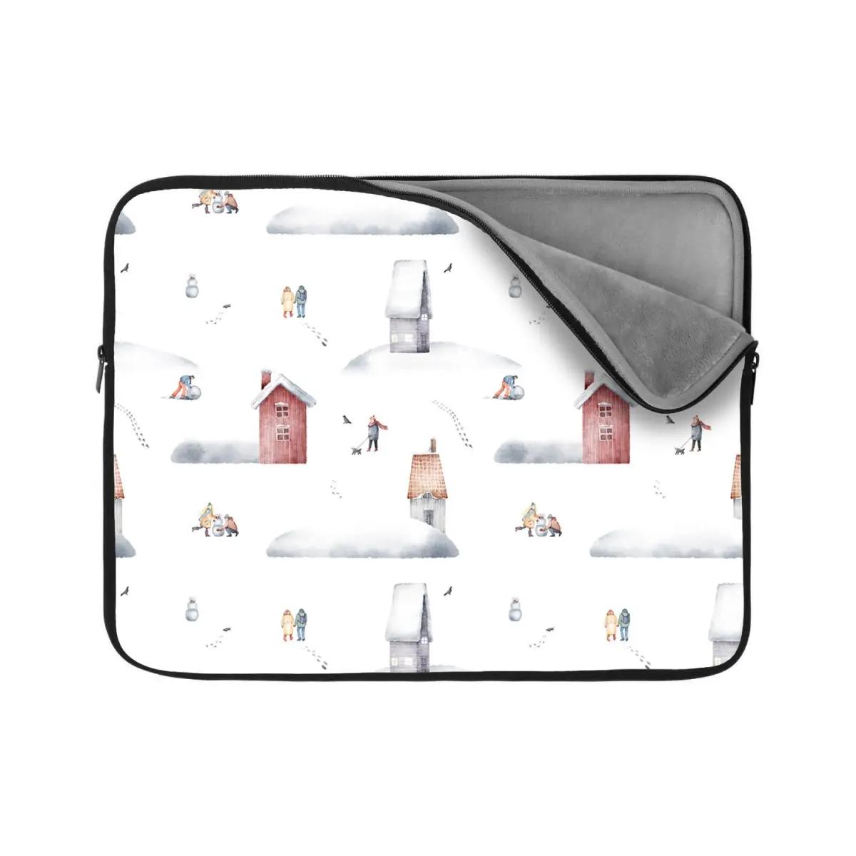 Obal na notebook Zimní domečky - 15,6"