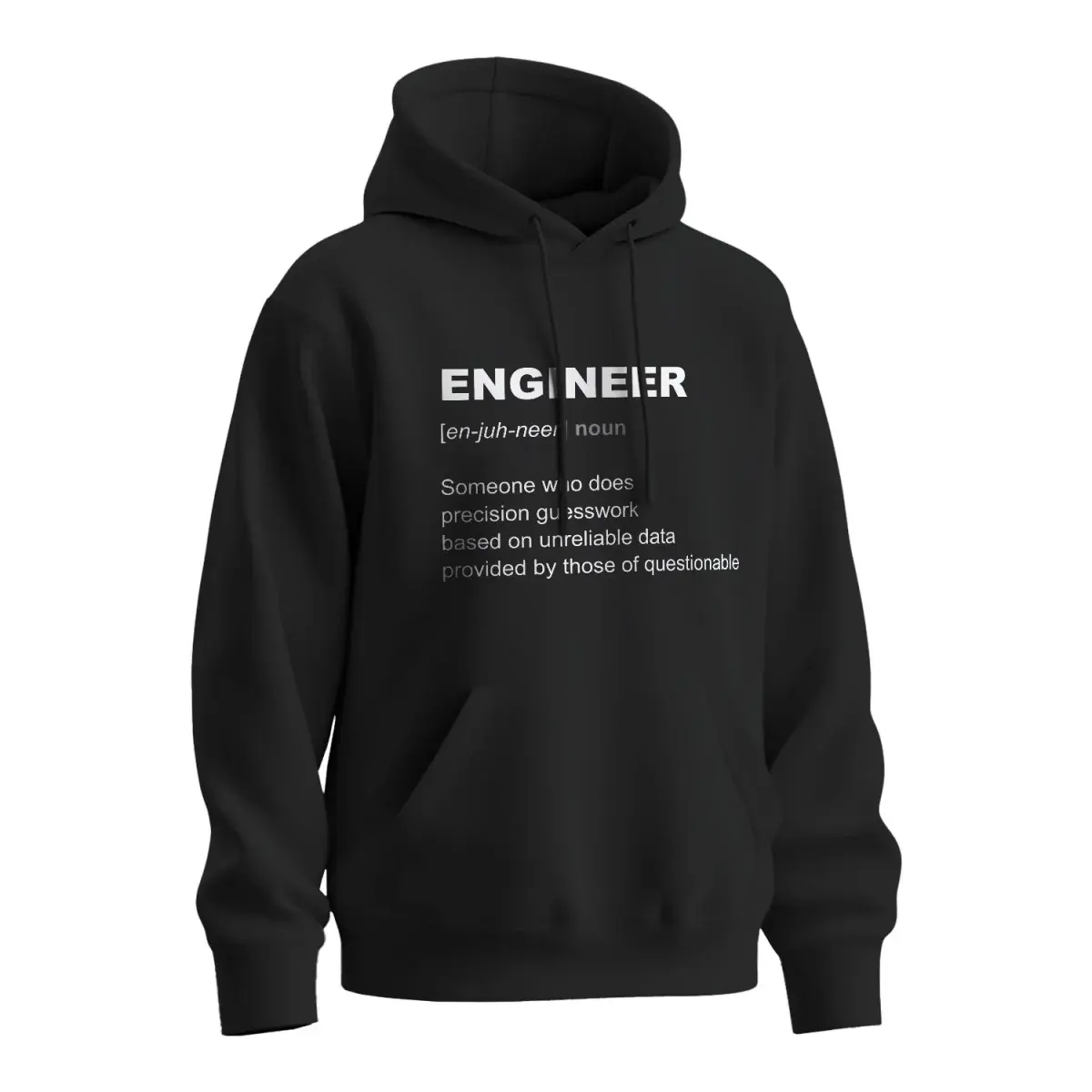 Mikina s potiskem Engineer - černá 5XL