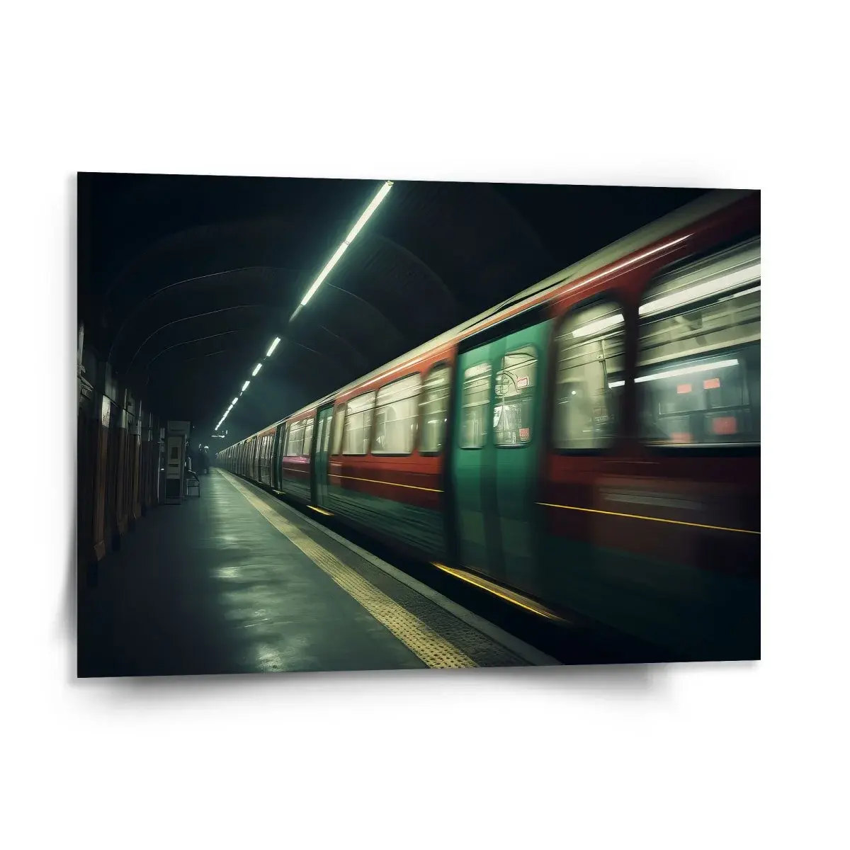 Obraz Metro v tmavé stanici - 150x110 cm