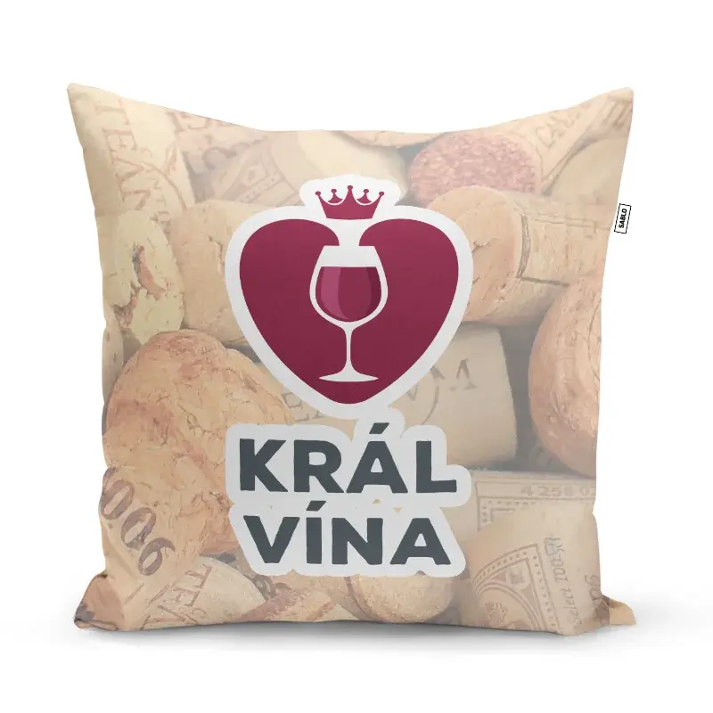 Polštář Král vína: 40x40 cm
