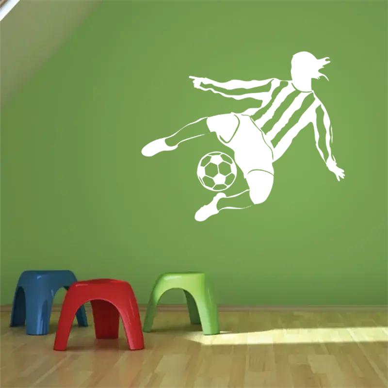 Samolepka na zeď: Fotbalista - 80x58 cm