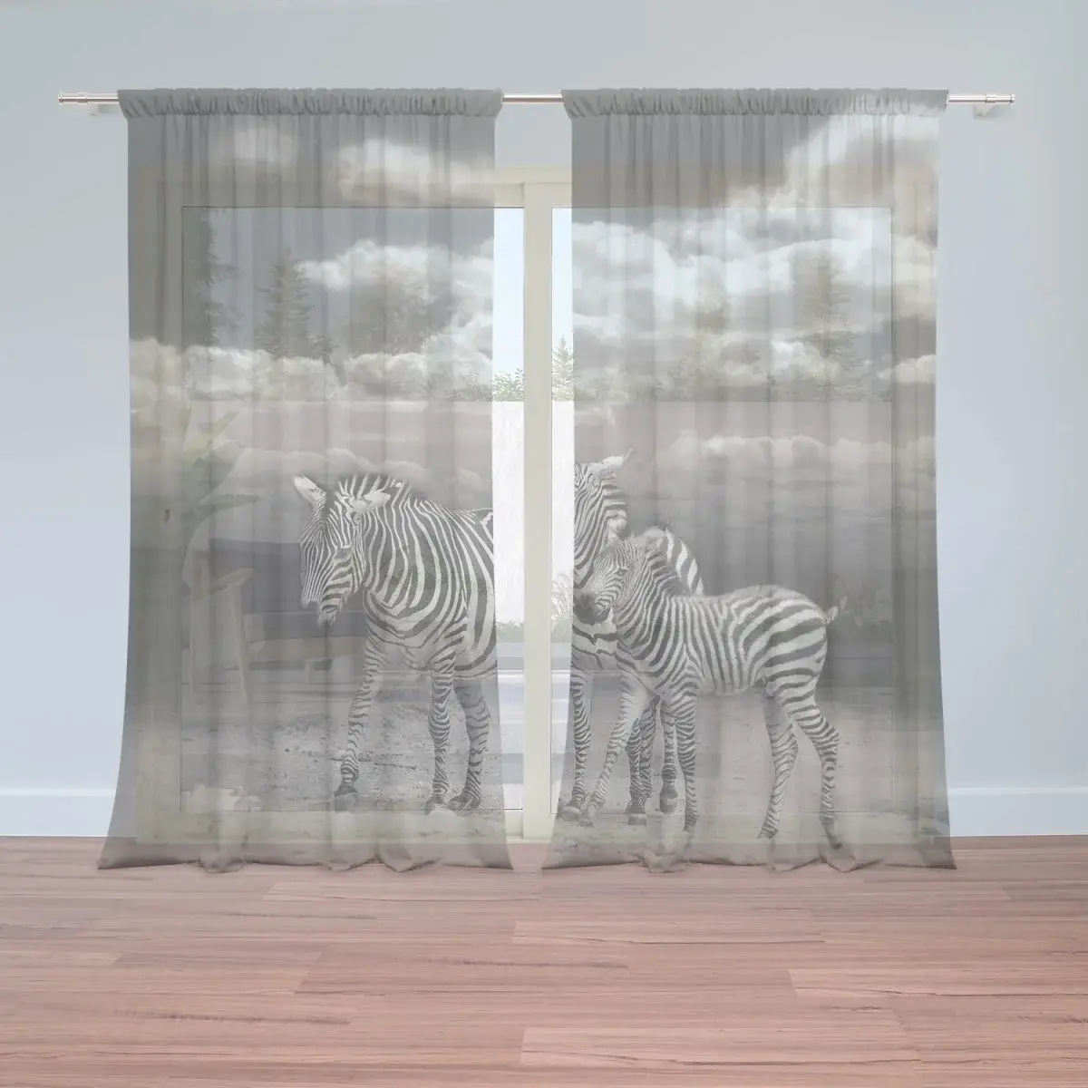 Záclony Zebry: 2ks 150x250cm