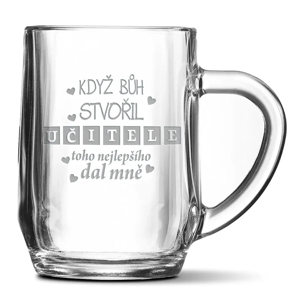 Půllitr Když Bůh stvořil učitele: 0,5
