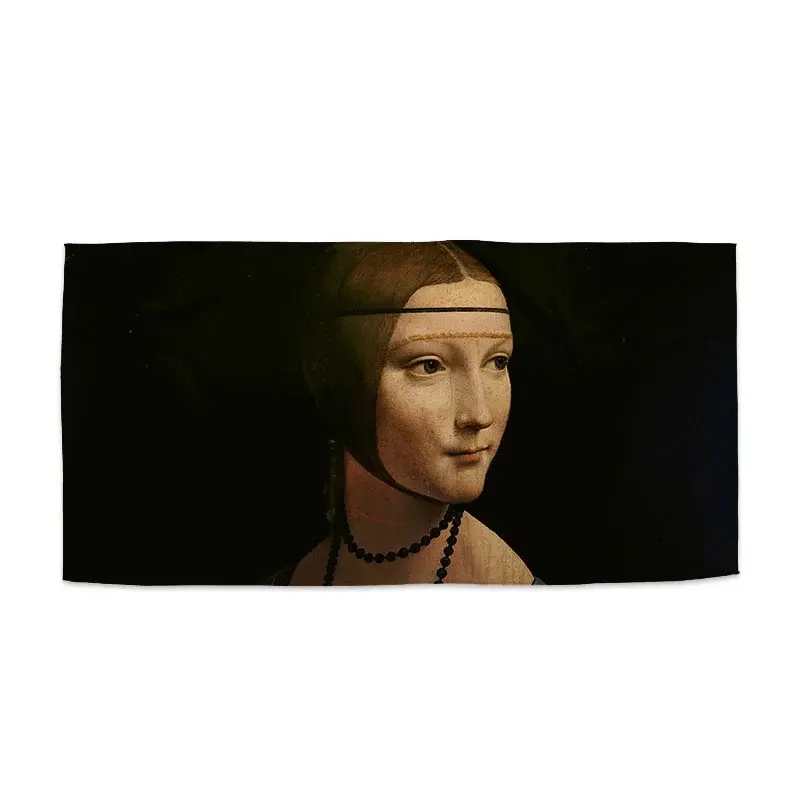 Ručník Dáma s hranostajem - Leonardo da Vinci - 30x50 cm