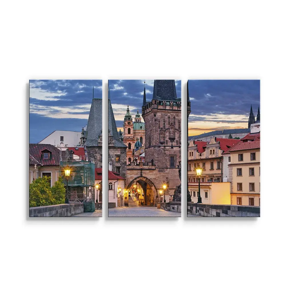 Obraz - 3-dílný Karlův most - 120x80 cm