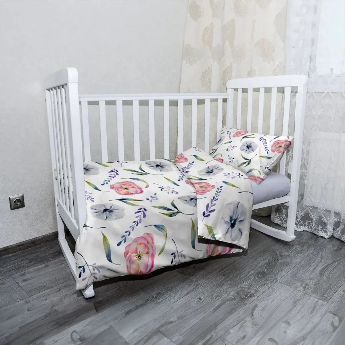 Dětské povlečení do postýlky Letní květy - 120x90 / 40x60