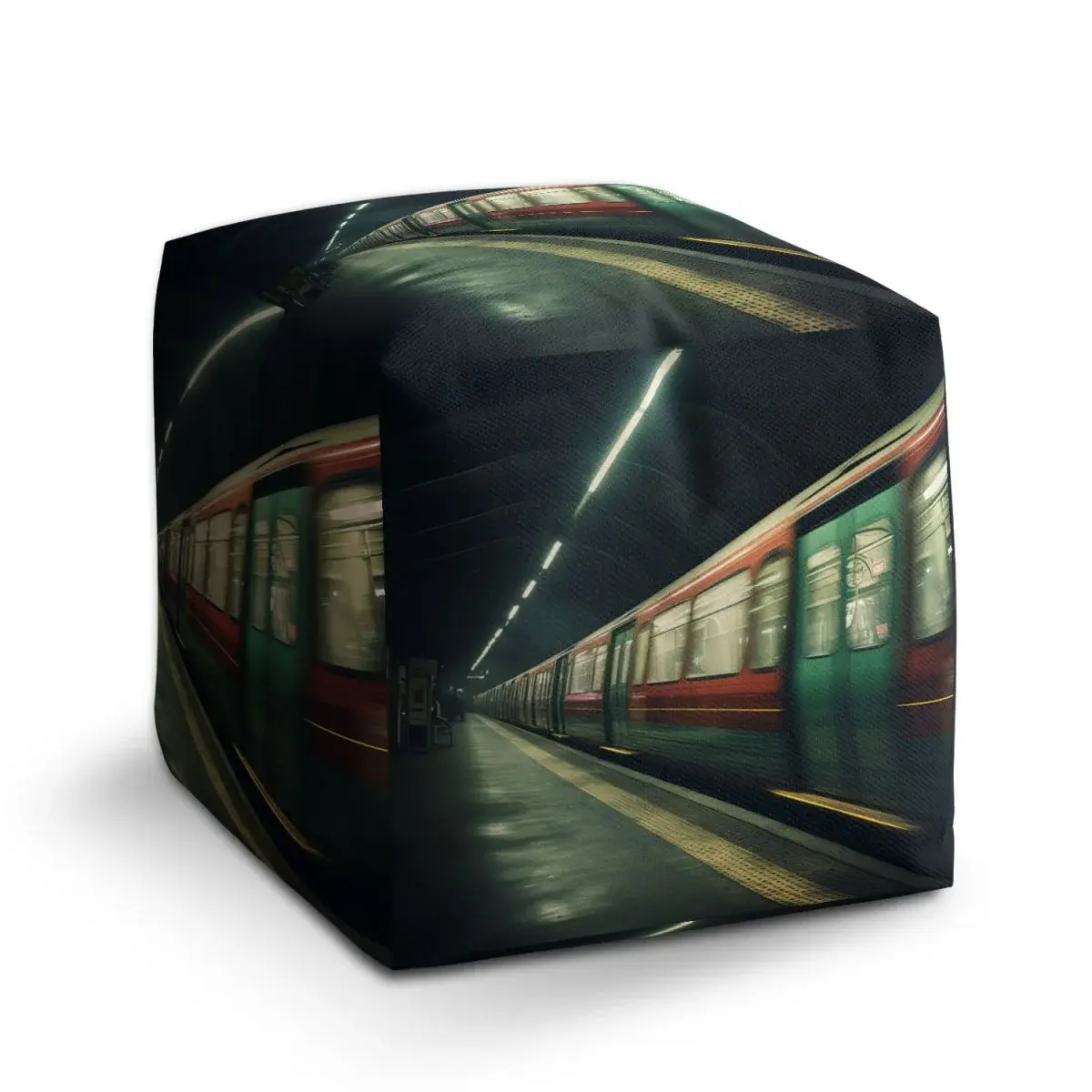 Taburet Cube Metro v tmavé stanici - 60x60x60 cm