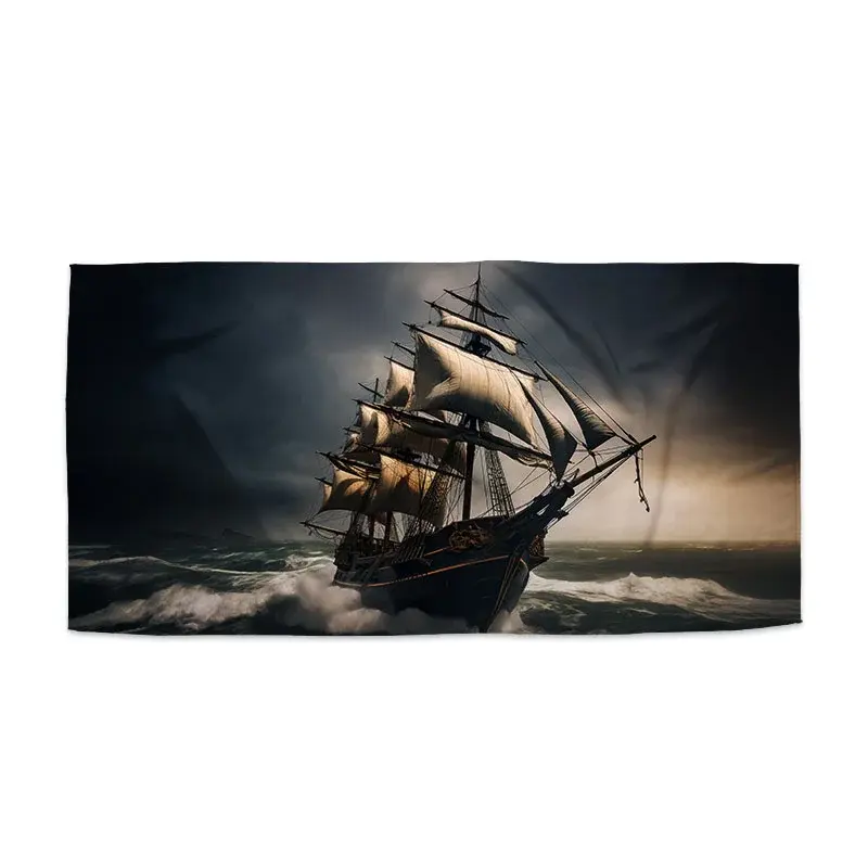 Ručník Plachetnice v rozbouřených vodách - 70x140 cm