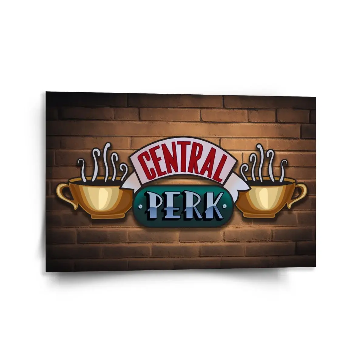 Obraz Seriál přátelé CENTRAL PERK Cihly - 120x80 cm